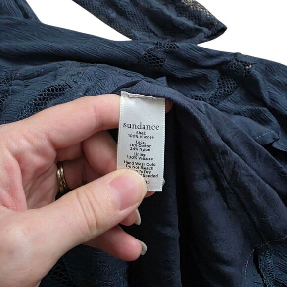Sundance Blue Lace Detail Lorraine Shift Dress M - Picture 2 of 4